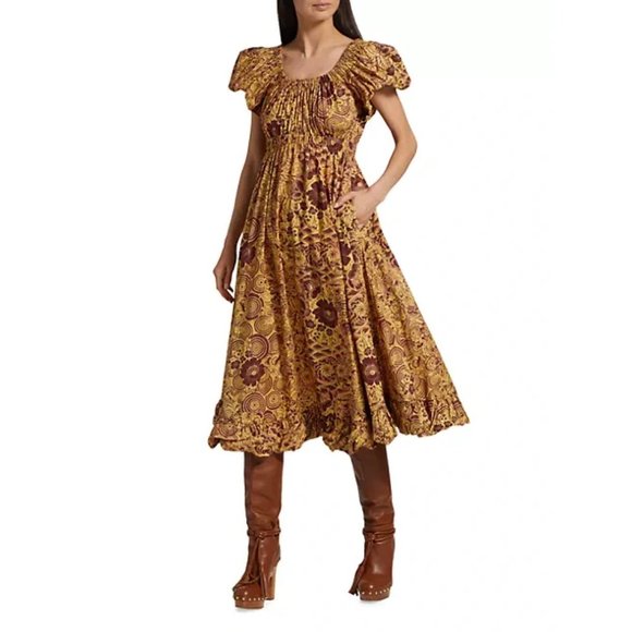 Ulla Johnson " Nanette" Scoopneck Midi-Dress, Size 6 - Picture 4 of 8